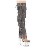 Pleaser Adore 3019C Rsf Clear Black Clear Platform Shoes